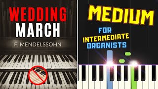 Wedding March I Mendelssohn MEDIUM Church Organ Tutorial for Intermediate Organists Sheet Music Nuty [upl. by Pelagia529]