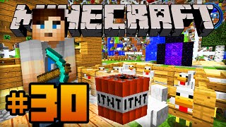 Minecraft SKY GRID  Episode 30 w AliA  quotTNT TROLLquot [upl. by Zenitram]