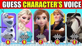 🔊 IMPOSSIBLE Guess The Frozen animation Characters By Their Voice  Elsa Anna Olaf Sven [upl. by Aneen]