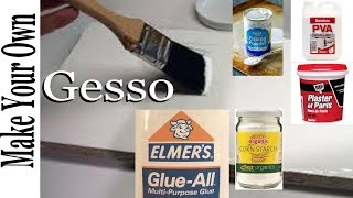 How to Make Homemade Gesso Acrylic painting [upl. by Nosrac799]