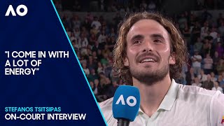 Stefanos Tsitsipas OnCourt Interview  Australian Open 2024 Second Round [upl. by Anaet]