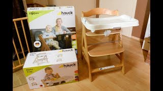 Hauck Alpha plus Stuhl  Hochstuhl unboxing und Aufbau [upl. by Arat]