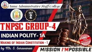 MISSION IMPOSSIBLE  Day 2  Making of Indian Constitution  Indian Polity  G4  Mr S Saravanan [upl. by Jeunesse]