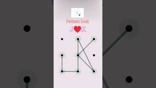 J❤K Name Pattern lock pattern lock screen lock pattern screen lock pattern [upl. by Anivel]