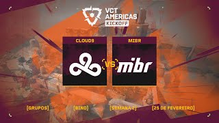 Cloud9 x MIBR Mapa 1 Bind  VCT Americas Kickoff [upl. by Atteirneh]