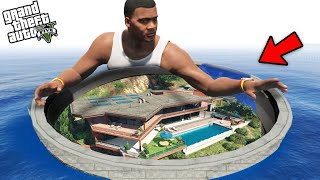 GTA 5  Franklin Saving His House From Biggest Tsunami Ever In Gta 5  GTA 5 mods [upl. by Elyrad]