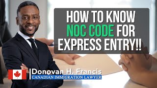 How to Know NOC Code for Express Entry [upl. by Boyer308]