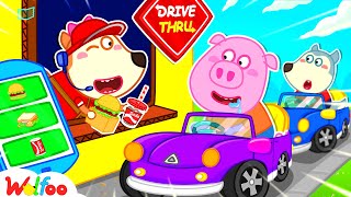 WOW Wolfoo Opened A McDonalds Happy Meal Drive Thru  Fun Playtime for Kids 🤩 Wolfoo Kids Cartoon [upl. by Odnomra]