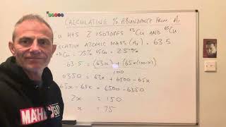 CALCULATING  ABUNDANCE FROM RELATIVE ATOMIC MASS 2 ISOTOPES [upl. by Salomi363]