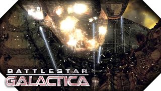 Battlestar Galactica  Galactica Vs Cylon Ship [upl. by Aisila]