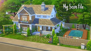 Casa Familiar para 8 sims 🏡 Construcción en Los Sims 4 Speed build My save file [upl. by Rialb]