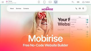 Mobirise Free NoCode Website Builder Tutorial How to create a website for free [upl. by Tildie]