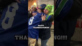 Dockery celebrates Thanksgiving with Seattles finest fans 🏈🦃 nflcreatoroftheweek [upl. by Lorenzo]