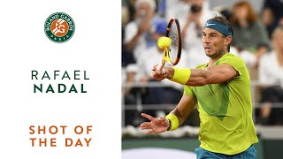 Shot of the day 13  Rafael Nadal  RolandGarros 2022 [upl. by Accisej159]