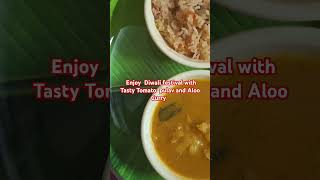 ytshorts indiacuisine deepavali festival diwalispecial Tomato pulavpotatoreceipe sweets [upl. by Philemon203]