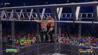 WWE 2K22 CAGE MATCH GAMEPLAY NEW FEATURES [upl. by Melisent]