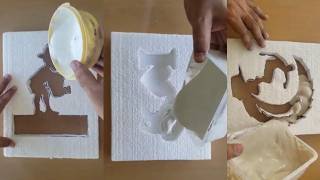 3 Easy White Cement craft ideas  Home Decoration  showpiece [upl. by Cordi]