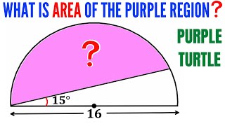 Can you find the area of the Purple shaded region  Stepbystep explanation  math maths [upl. by Mercedes]