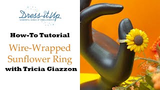 🌻 DIY WireWrapped Sunflower Ring Tutorial [upl. by Lamee42]