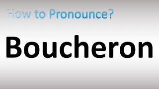 How to Pronounce Boucheron French Jewelry [upl. by Kwapong]