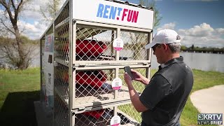 Kayakrental kiosk now available at West Bank Park [upl. by Vergos]