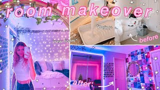 EXTREME ROOM MAKEOVER my NEW room aesthetictiktokpinterest inspired bedroom [upl. by Jenesia]