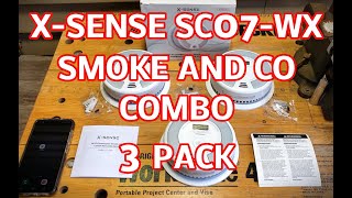 X Sense SC07WX 3Pack Smart Smoke and Carbon Monoxide Detector Combo [upl. by Erialb]