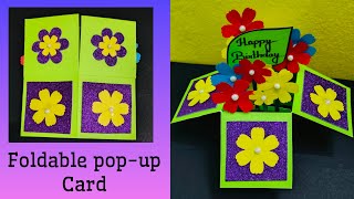 Foldable popup Card 😍foldablecardhandmadewithlove birthdaycardpapercraft shortsindia trending [upl. by Asilana704]