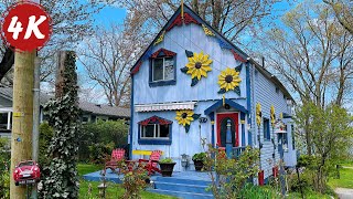 Walk Through The Painted Ladies of Grimsby  Colourful Fairytale Beach Cottages 🇨🇦  ASMR [upl. by Junius]