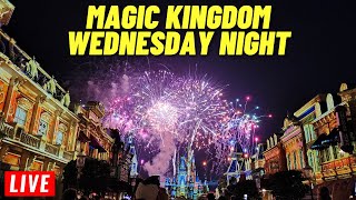 🔴Live Magic Kingdom Wednesday Night with Happily ever after Fireworks Walt Disney World 652024 [upl. by Dnomaj363]