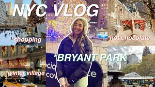 NYC BRYANT PARK WINTER VILLAGE SHOPPING VLOG [upl. by Argent979]