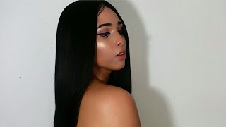 COMO HACER QUE TU PELUCA SINTÉTICA LUZCA NATURAL PASO A PASO LINEA FRONTAL Y BABY HAIR [upl. by Eddra]