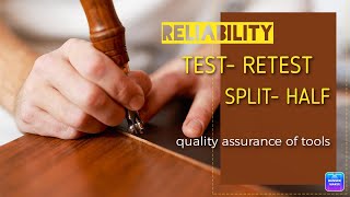 Reliability  types  methods of reliability Test  retest  Split half method BEd  CTET NET [upl. by Dymphia]