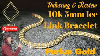 Unboxing amp Review of 5mm Ice Link Bracelet from Perlux Gold [upl. by Ppilihp]