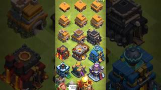 Town Hall 1 to 16 Transformation clashofclans coc [upl. by Langham]