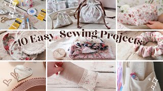 10 Easy Sewing projects Scrap Fabric Ideas Craft Compilation Video [upl. by Sherl113]