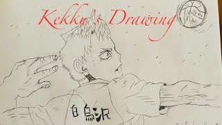 How to draw Ushijima spike Haikyuu [upl. by Dedric]