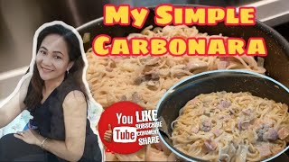 My Simple Carbonara Recipe  ReaStyle Vlogs [upl. by Darlene668]