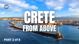 CRETE From Above Part 2 DRONE RELAXATION  GREECE Aerial Relaxing Video 4K [upl. by Jallier]