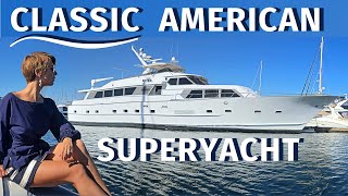 599000 1984 BROWARD 98 30M CLASSIC SUPERYACHT WALKTHROUGH amp SPECS  Liveaboard Motor Yacht Tour [upl. by Ipoillak]