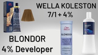 Blending Grey Hair with Wella Koleston Shade 71 amp Blondor [upl. by Garwood]