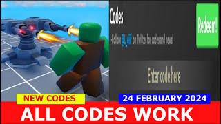 ALL CODES WORK Defenders Depot 2 Tower Defense ROBLOX  NEW CODES  FEBRUARY 24 2024 [upl. by Nylek639]