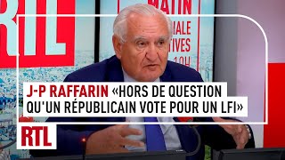 JeanPierre Raffarin  quotHors de question quun Républicain vote pour un LFIquot [upl. by Doane990]