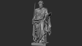 Zbrush 2018  Sculpting Saint Paul St Peter Basilica  Timelapse [upl. by Graff]