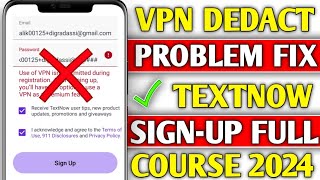 Textnow login problem 2024  textnow account create full Method  How to create textnow account 2024 [upl. by Colson]