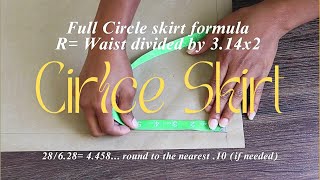 How to Make a Midi Bell Circle Skirt Pattern [upl. by Barbaraanne]