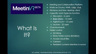 MeetinVR  VR Meeting and Collaboration [upl. by Arrehs148]