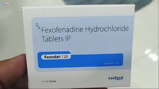 Fexodat 120 Tablet  Fexofenadine Hydrochloride Tablets  Fexodat 120mg Tablet Uses Side effects [upl. by Idnir692]