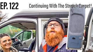 It’s Harder Than It Looks Four Way Stretch Carpeting camperconversion vanbuild vanlifeuk [upl. by Eidnyl]