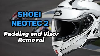 SHOEI Neotec 2 Paddings and Visor Removal [upl. by Ninnette]